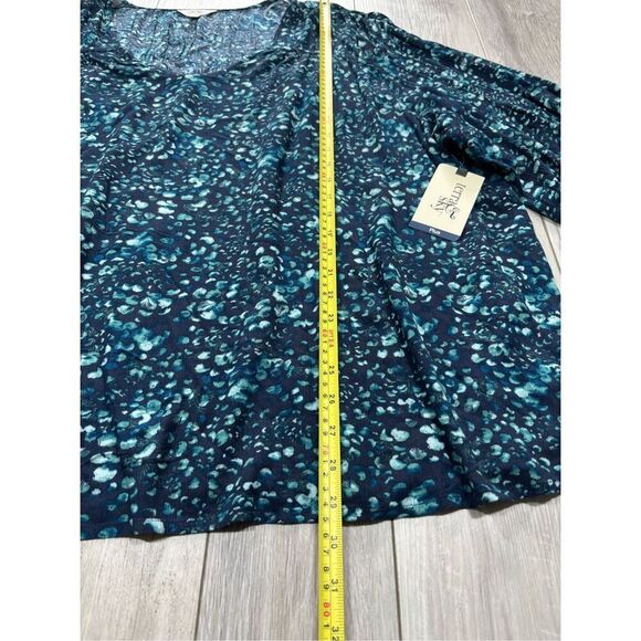 Terra & Sky full figure blue blouse plus size 3X - Picture 11 of 12